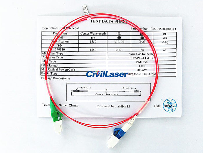 PM fiber patchcord